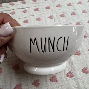 Rae Dunn white “Munch” bowl
